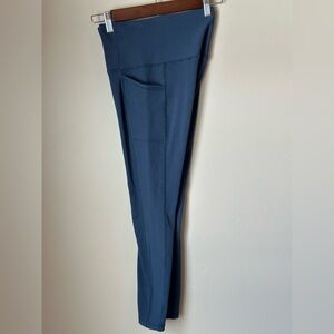 RBX blue leggings with pockets Size S - 24” inseam